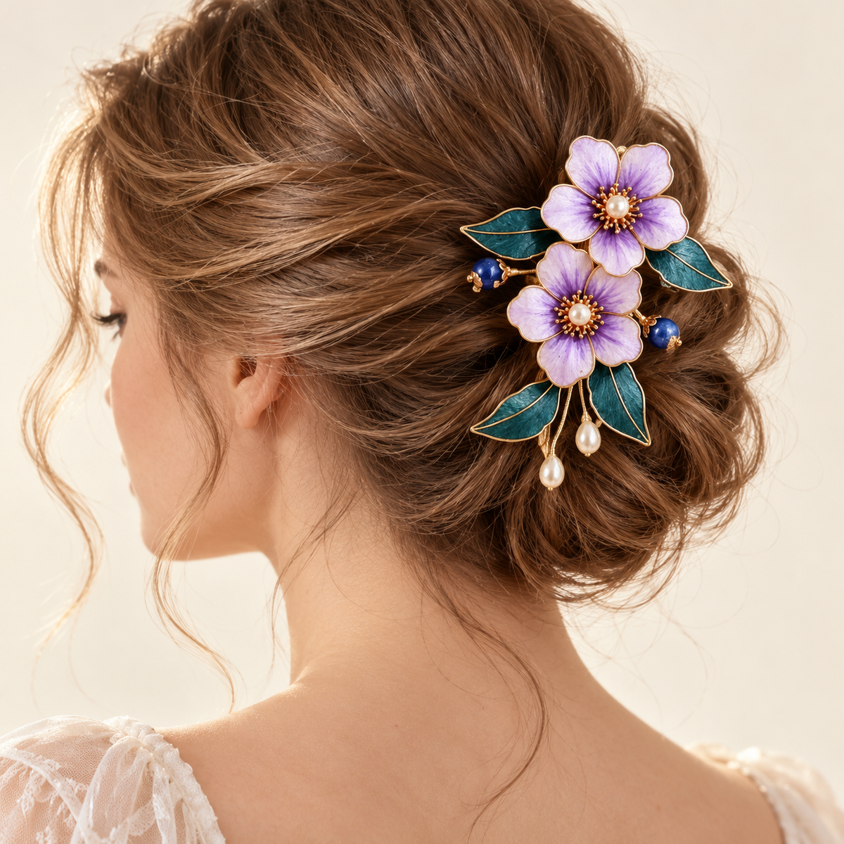 Purple blossom Ronghua hair clip Zitang — photo 1