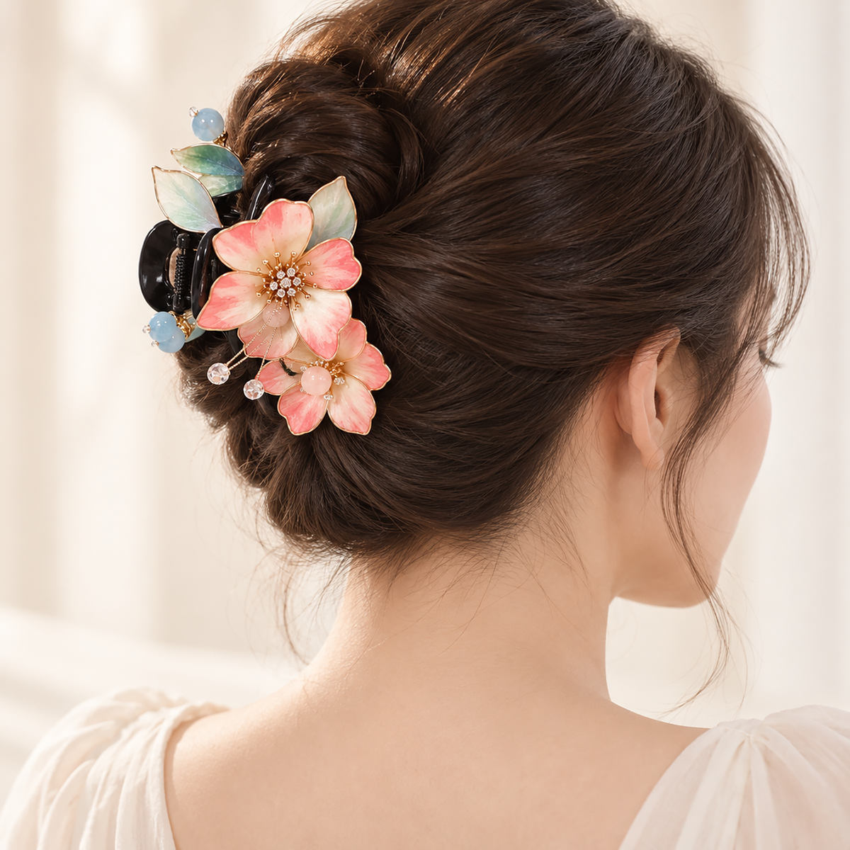 Pink Ronghua claw hair clip product angle