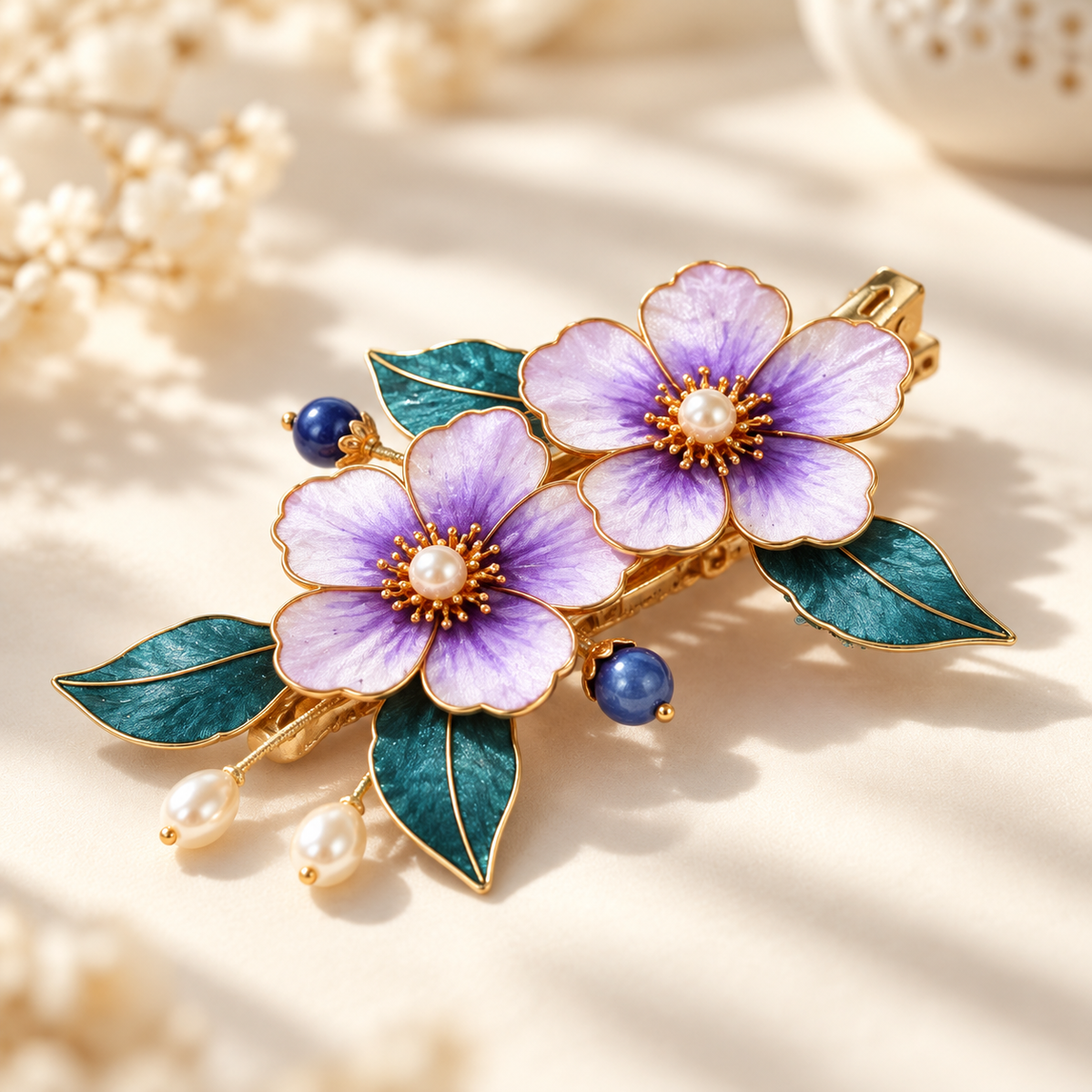 Purple blossom Ronghua hair clip Zitang — photo 3