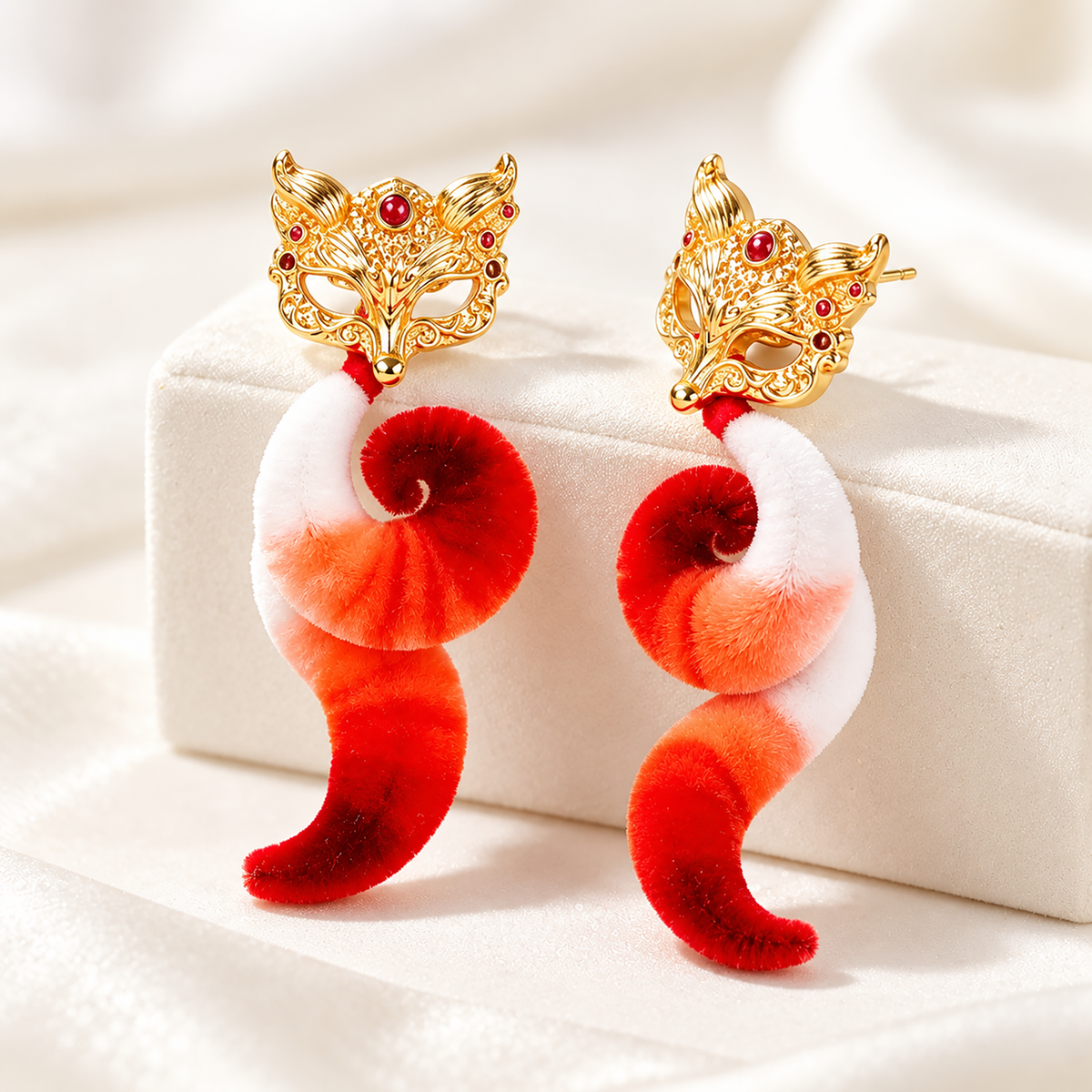 Little fox Ronghua stud earrings product angle