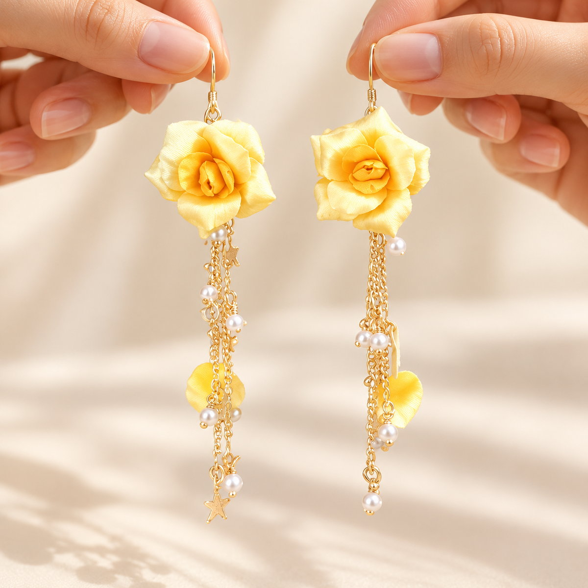 Yellow Rose Ronghua Tassel Earrings — photo 7