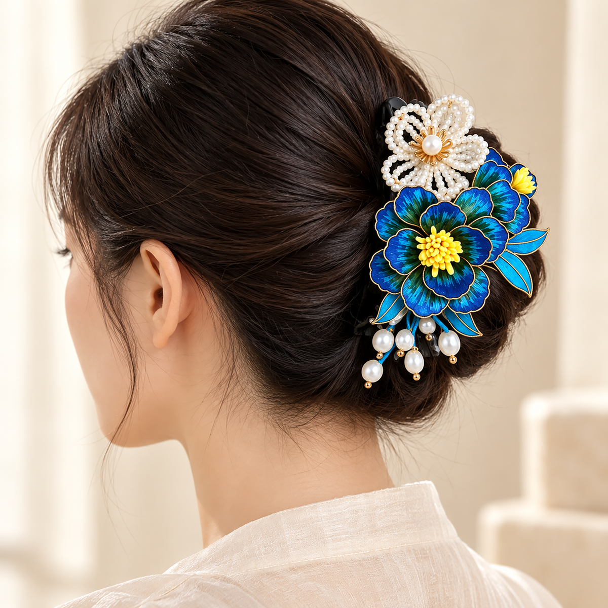 Blue Hanhai Liuzhu Ronghua claw clip product angle