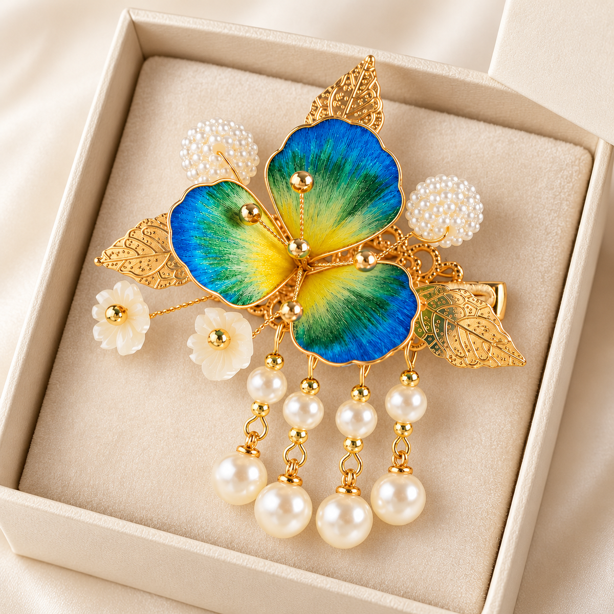 Zhici Qinglü hair clip in a gift box