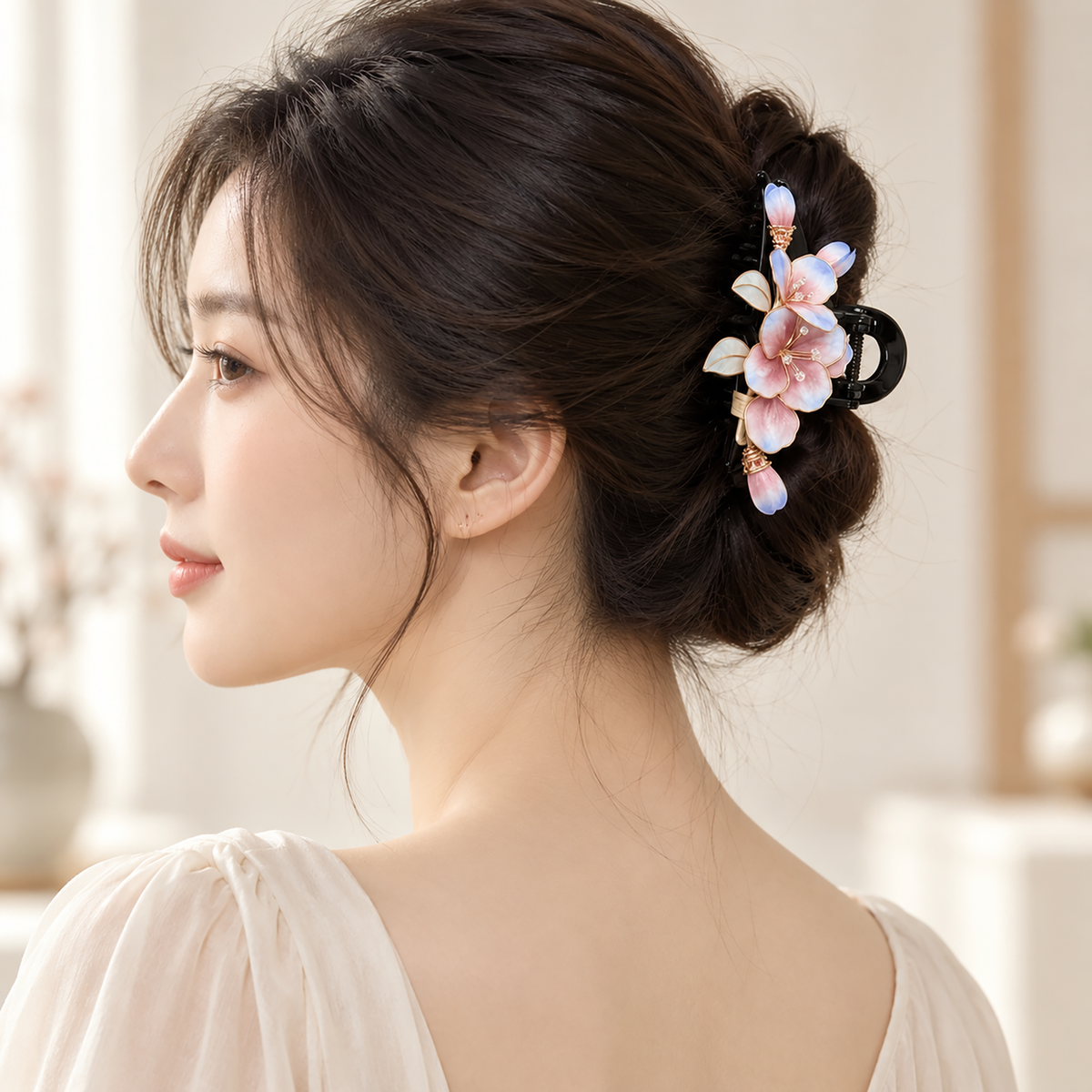 Peach Cloud Ronghua claw clip product angle