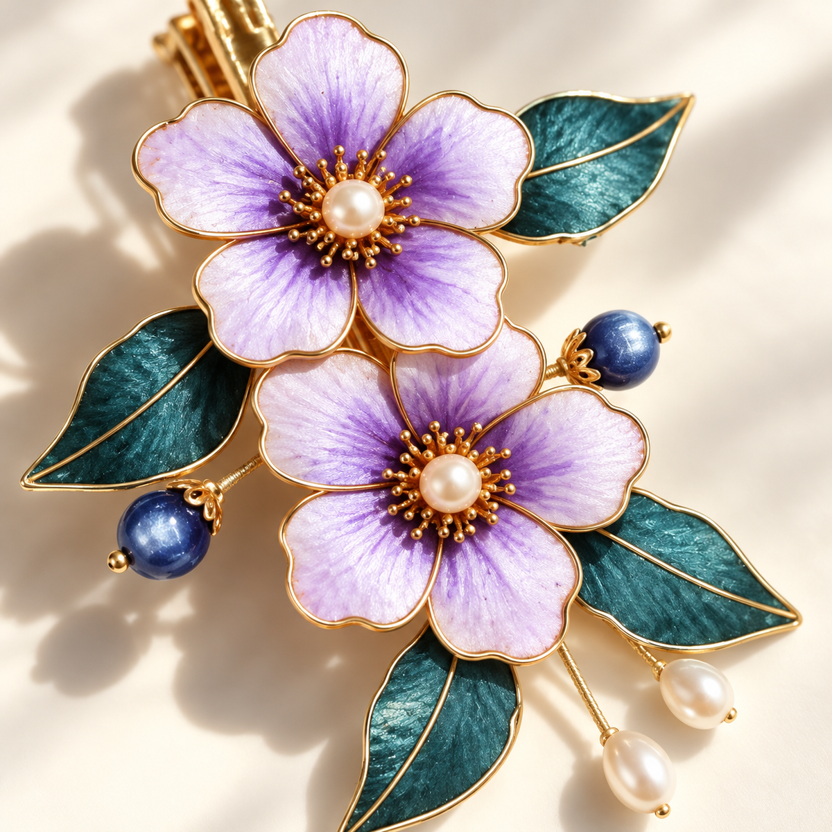 Purple blossom Ronghua hair clip Zitang — photo 4