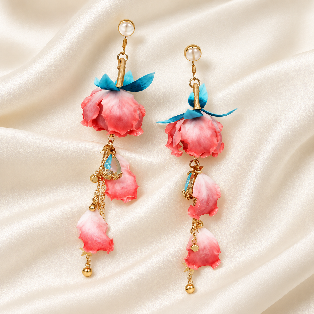 Pink Peony Ronghua Tassel Earrings — photo 5