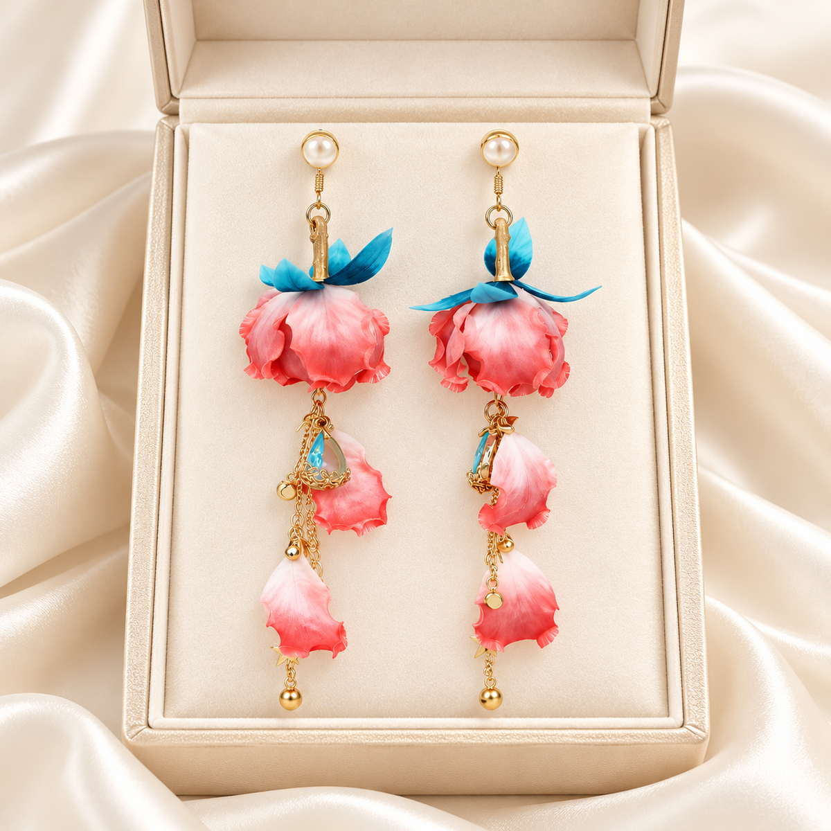 Pink Peony Ronghua Tassel Earrings — photo 6