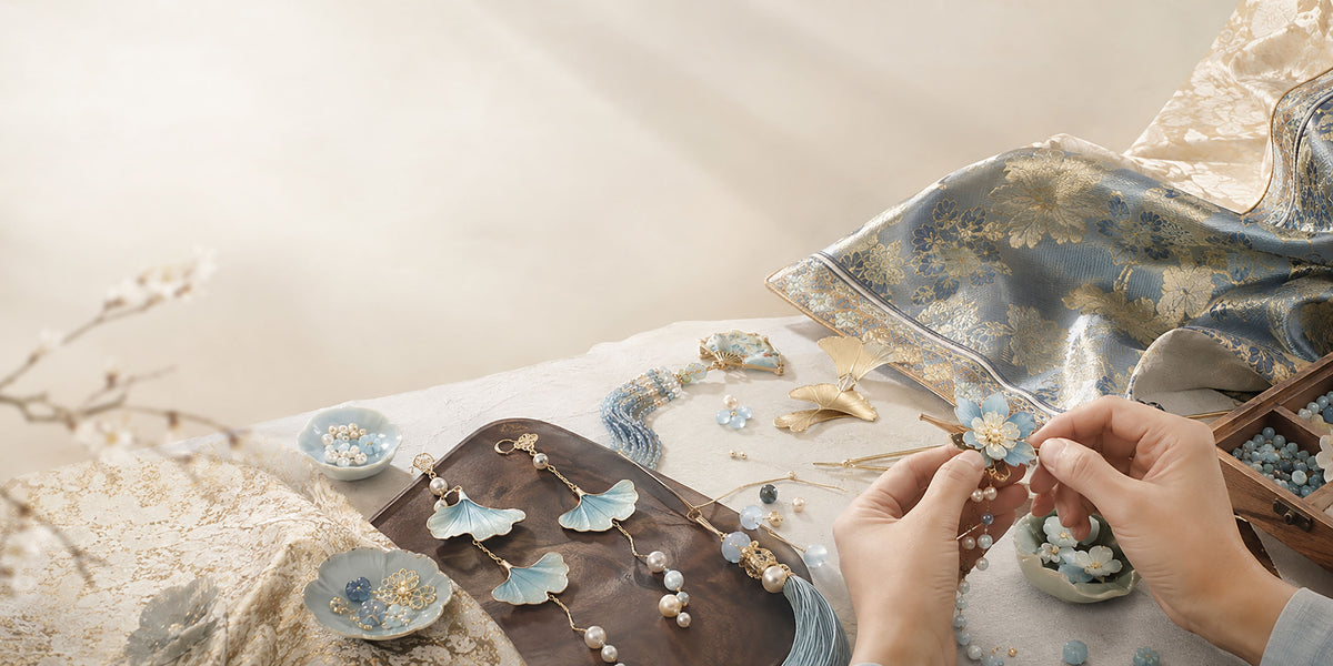 Ronghua silk-flower making and Song Brocade textile details